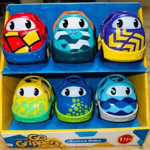6 pc New Oball Go Grippers Custom Rides Cars set red/purple/blue toddler toy